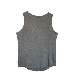 Athleta Gray Ribbed‎ Tank Top Sleeveless Athletic Casual Top Size S